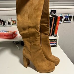 Knee-High suede boots